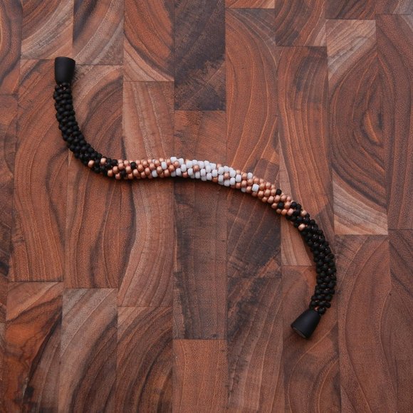 Metallic Camel Seed Bead Bracelet | Stackable Layering | Handmade Custom Size - Picture 5 of 6